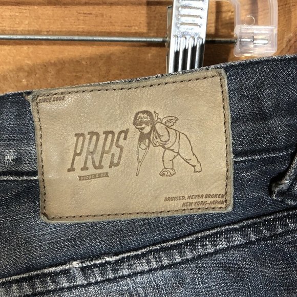 PRPS Fury Button Fly Jeans Mens Size 33x31 Distressed Faded Denim Ripped - Picture 14 of 14